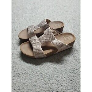 Fit Flop Marli Women's Slide Wedge Sandals, Size US 8M, Red Rhinestone